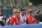 If I've got this right, this is Thomas Enge from the #007 Lola Aston Martin sharing a pose with Mika Salo and Jaime Melo of the #82 Risi Competizione Ferrari