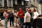 Just hanging around in Bayeux. L to R:- Martin, Mark, Peter, Alan, Terry and Jamie - with camera-shy Ian rushing out of shot as always!