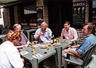 Our last meal in France at the Cafe du Port in Grandcamp Maisy. It's amazing how good something simple like omelettes and salade de tomates can taste after all that fine food and wine - and the cider - fantastic!