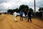 The arrival at the circuit after a whole year away is always one of my favourite moments.  Here Peter, Alan, Geoff and Ian make their way towards the entrance.