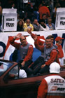 Hans Joachim Stuck, Thierry Boutsen and Bob Wollek.  Works Porsche 911 GT1 No. 25.  Qualified 2nd by Boutsen.