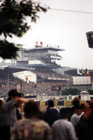 Because of our late arrival, we didn't bother to try and find a spot on the tribunes this year.  Instead, we installed ourselves down at the Ford Chicane for the start of the race.
