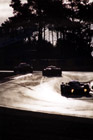 A little touch of contre jour! The light was just right for this shot of the cars going through the Dunlop Chicane. The Toyota flame-out was a bonus!