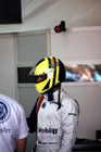 And this is his team-mate, M. Ayari, whose first Le Mans in 1997 came to a fiery end after six hours.