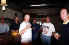 In the bar at Le Cheval Blanc at Le Grand Luc - always time for another beer!