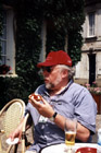 One of my favourite pictures from Le Mans 1999 (although I'm not sure that Pierre would agree!). Yes, this is Pierre with his French tart!
