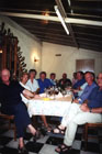 We were joined for dinner by two other Le Mans visitors, the two fellows in the blue and black shirts at the far end of the table. Recognise yourself? Does anyone else recognise them? It would be rather nice to know who they were!