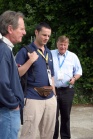 Alan, Allon and Ian contemplate another long Le Mans Saturday......