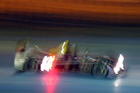 No, Tom Kristensen doesn't have a serious vibration on his #2 Audi - it's just the car at Tertre Rouge on a slow shutter speed!