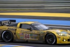 The lights on the car here were still there at the finish as the #64 Corvette made the last place on the GT1 podium