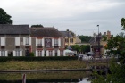 The view across the canal to the cafe....