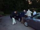 Getting ready for the off - Nick and Jeff load their bags into Ian's car while former Tourist Richard looks on....