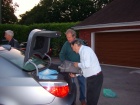 Likewise, Martyn sorts out the boots of his car, ready to receive Alan's bag (together with Jim's and mine)