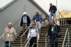 ....the Dunlop Bridge - Nick, Jim, Terry, Jeff, Martyn and Alan arrive at Le Mans....