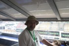 Yes, it's me - that rare creature - a photograph of the author at Le Mans - and in the Radio Le Mans commentary box, no less!