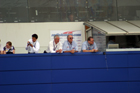 And here, the three leaning on the balcony are (L-R) David Ingram (of Audi UK), Chuck Dressing and Jim Roller.   